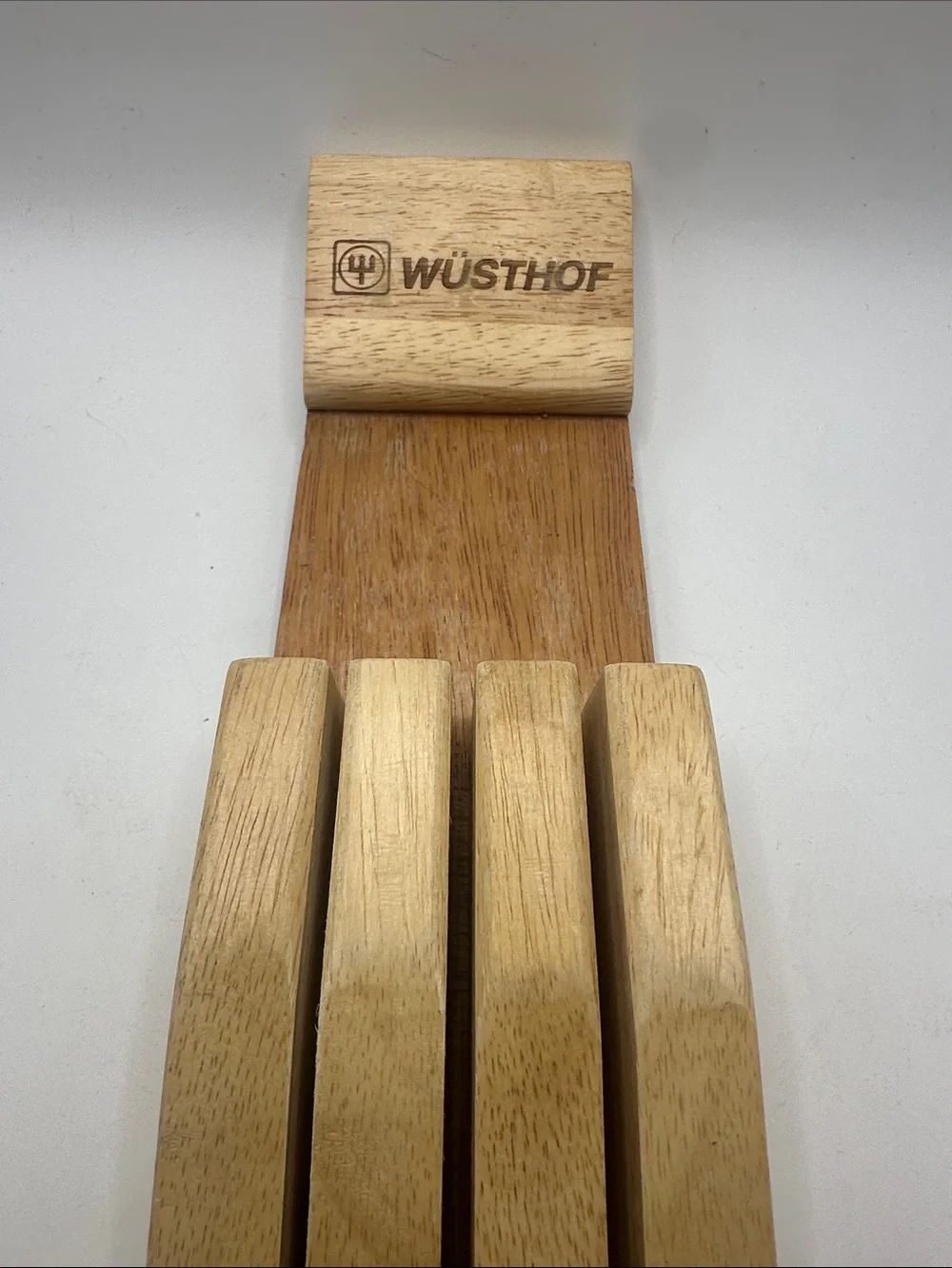 Wusthof Wooden Knife Block Rack Natural Light Brown